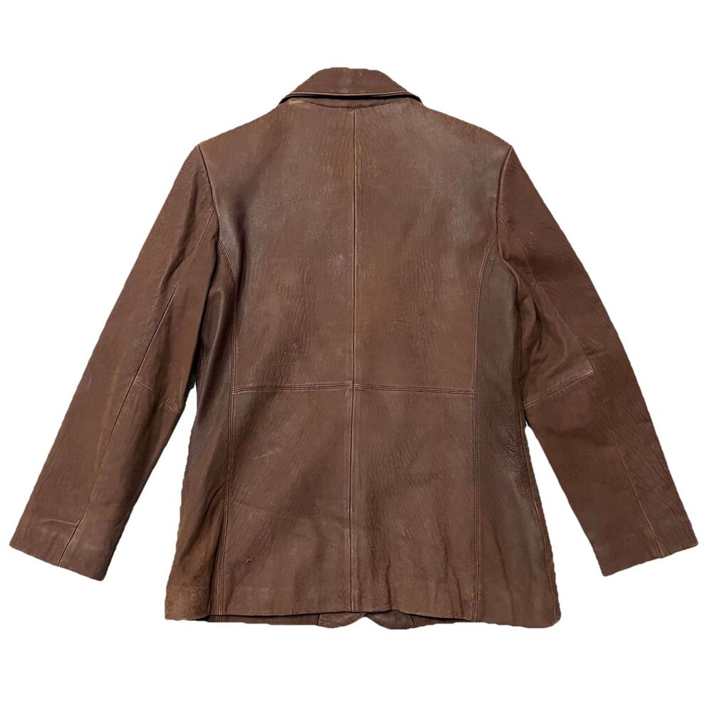 Scully Womens Brown Leather Button Down Jacket Si… - image 2